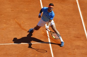 Czech Republic's Jiri Vesely hits a return to Serbia's Novak Djokovic during their Monte-Carlo ATP Masters Series tournament tennis match, on April 13, 2016 in Monaco. AFP PHOTO / VALERY HACHE / AFP / VALERY HACHE (Photo credit should read VALERY HACHE/AFP/Getty Images)